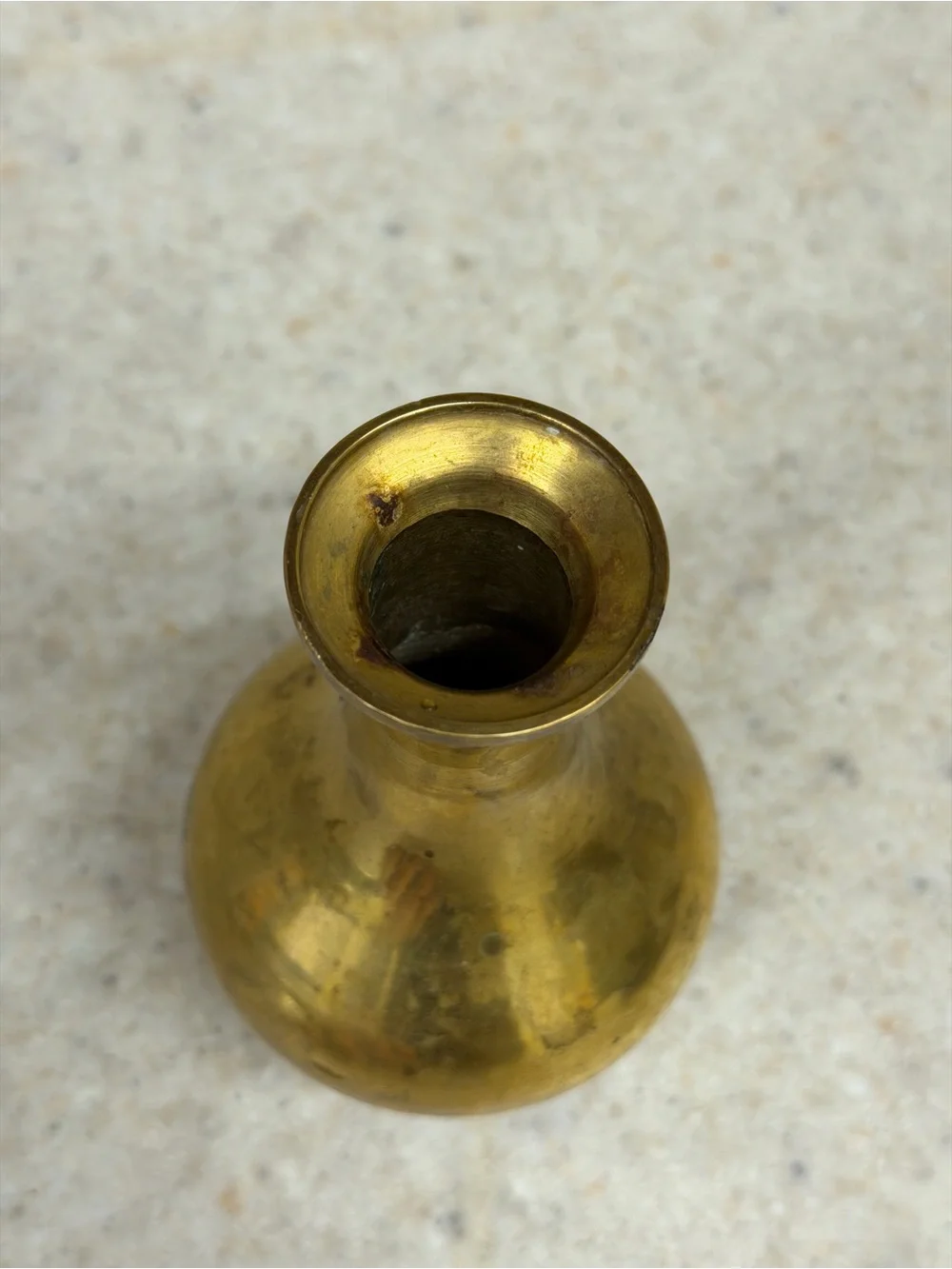 Brass Bulb Vase - Gold Decorative Accent